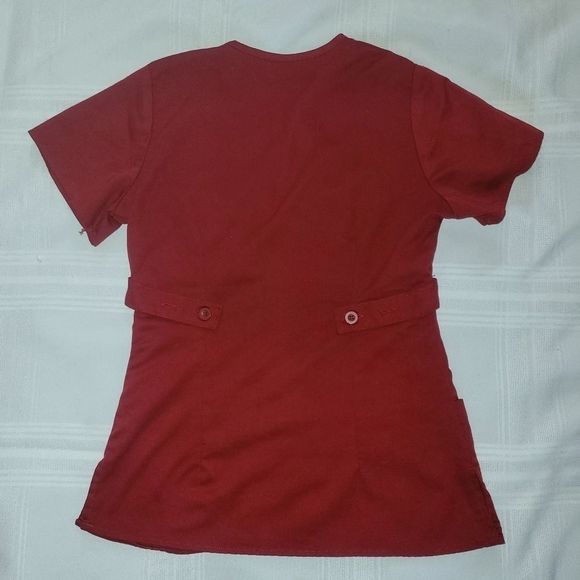 Grey's Anatomy Scrub Top in Red size Xsmall - Picture 2 of 3